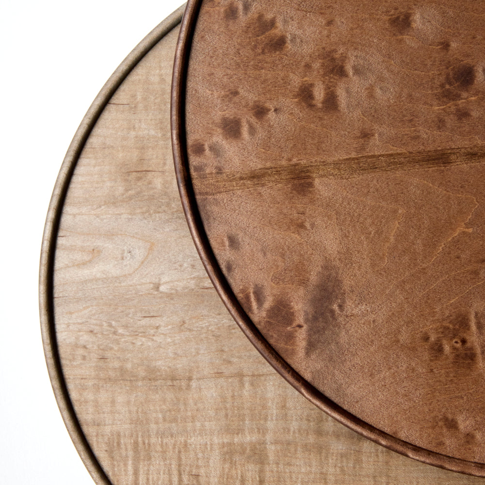 Japanese maple tray 300mm iron mordant glass coating