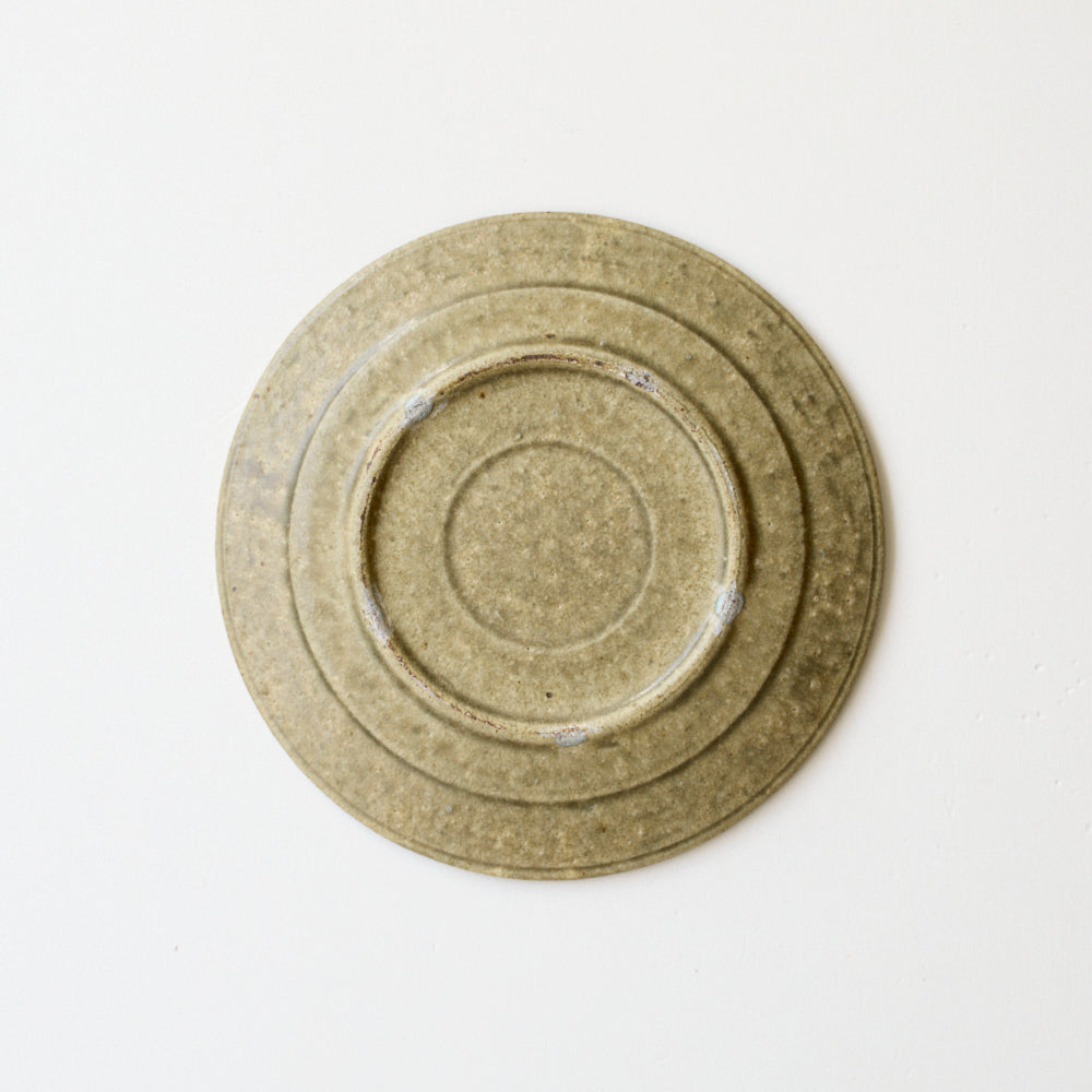 05 リム皿6寸 灰釉