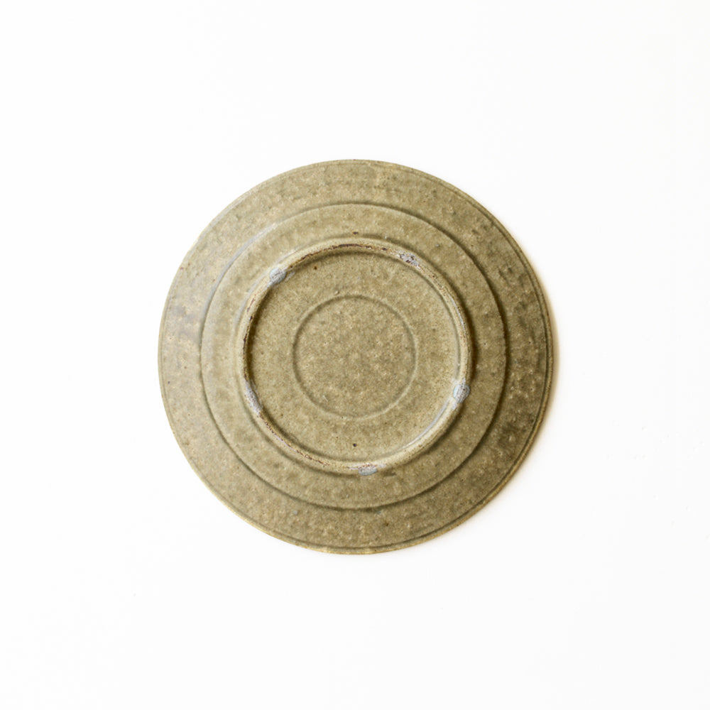 04 リム皿5寸 灰釉