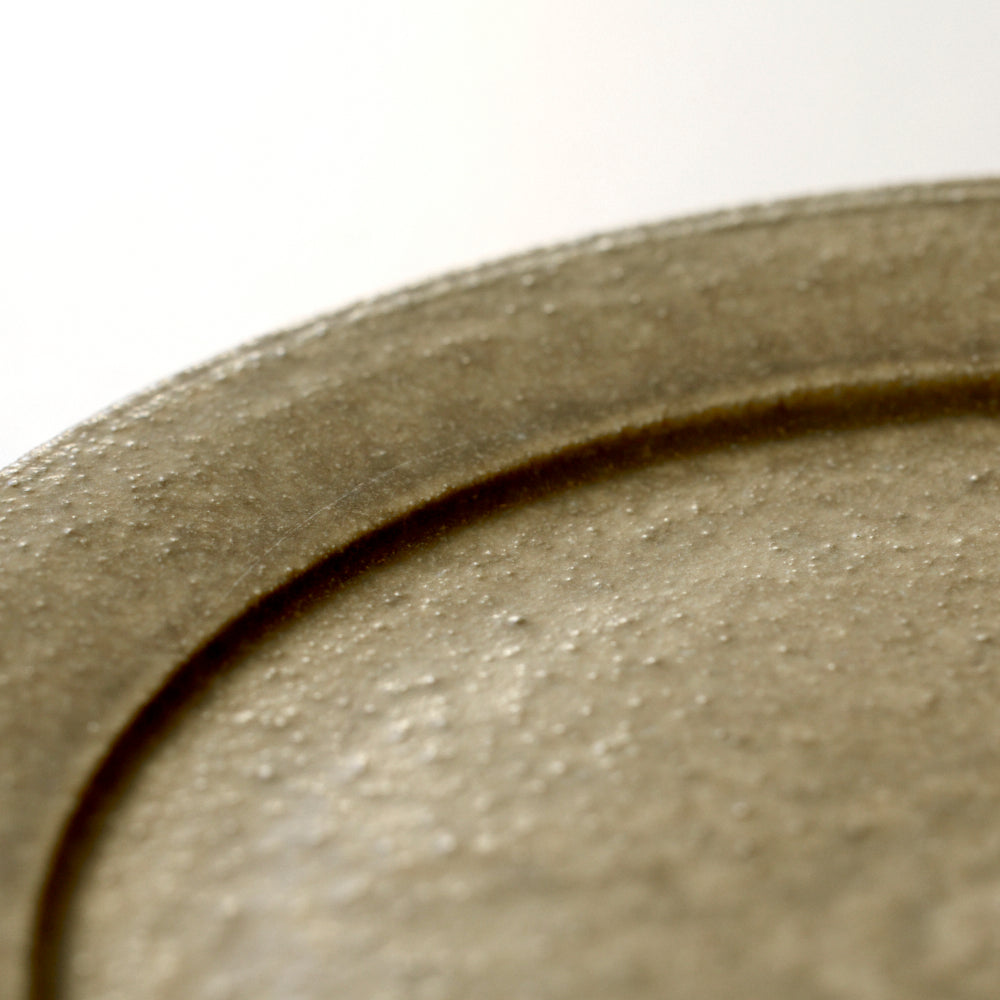 05 リム皿6寸 灰釉