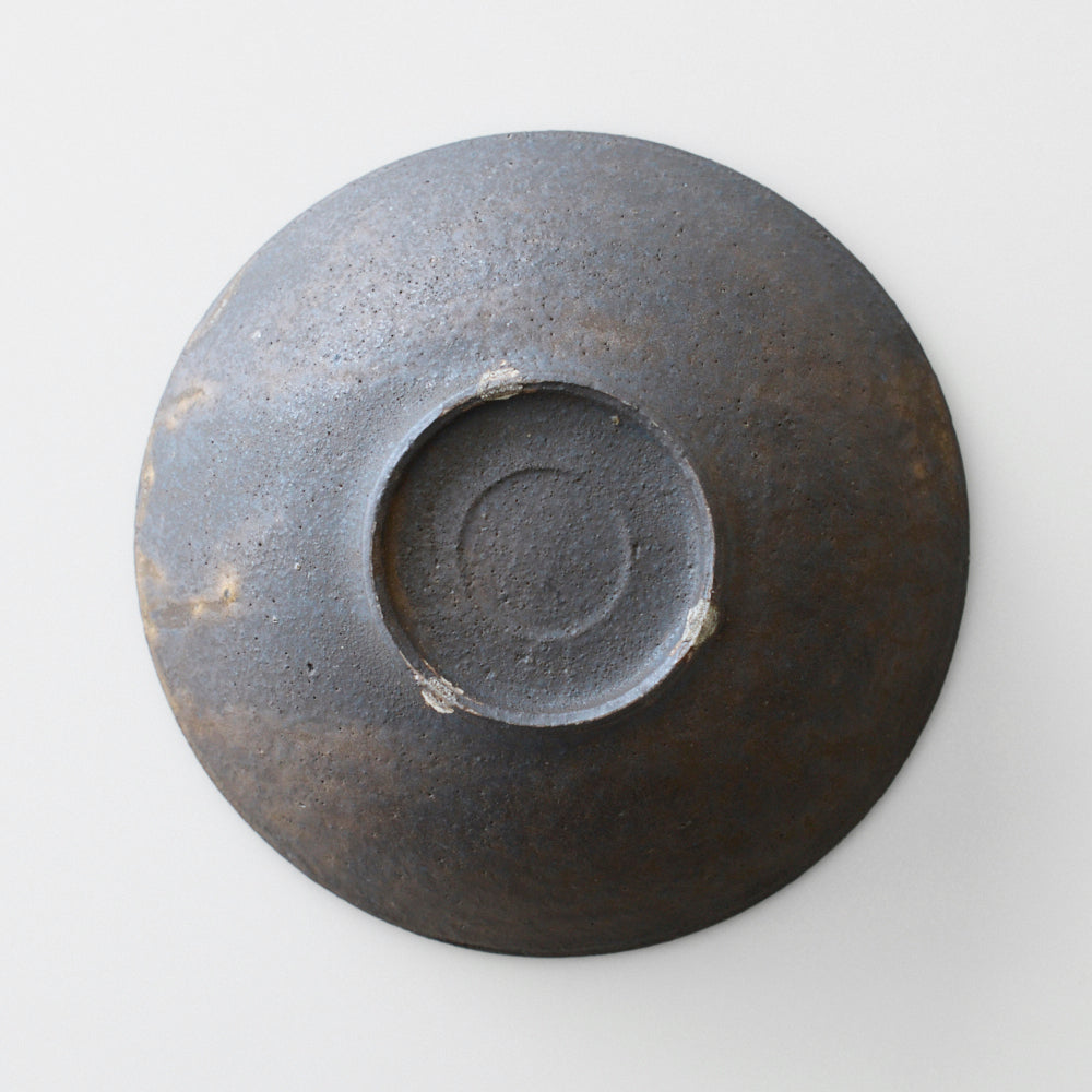 06 平鉢5寸 黒釉