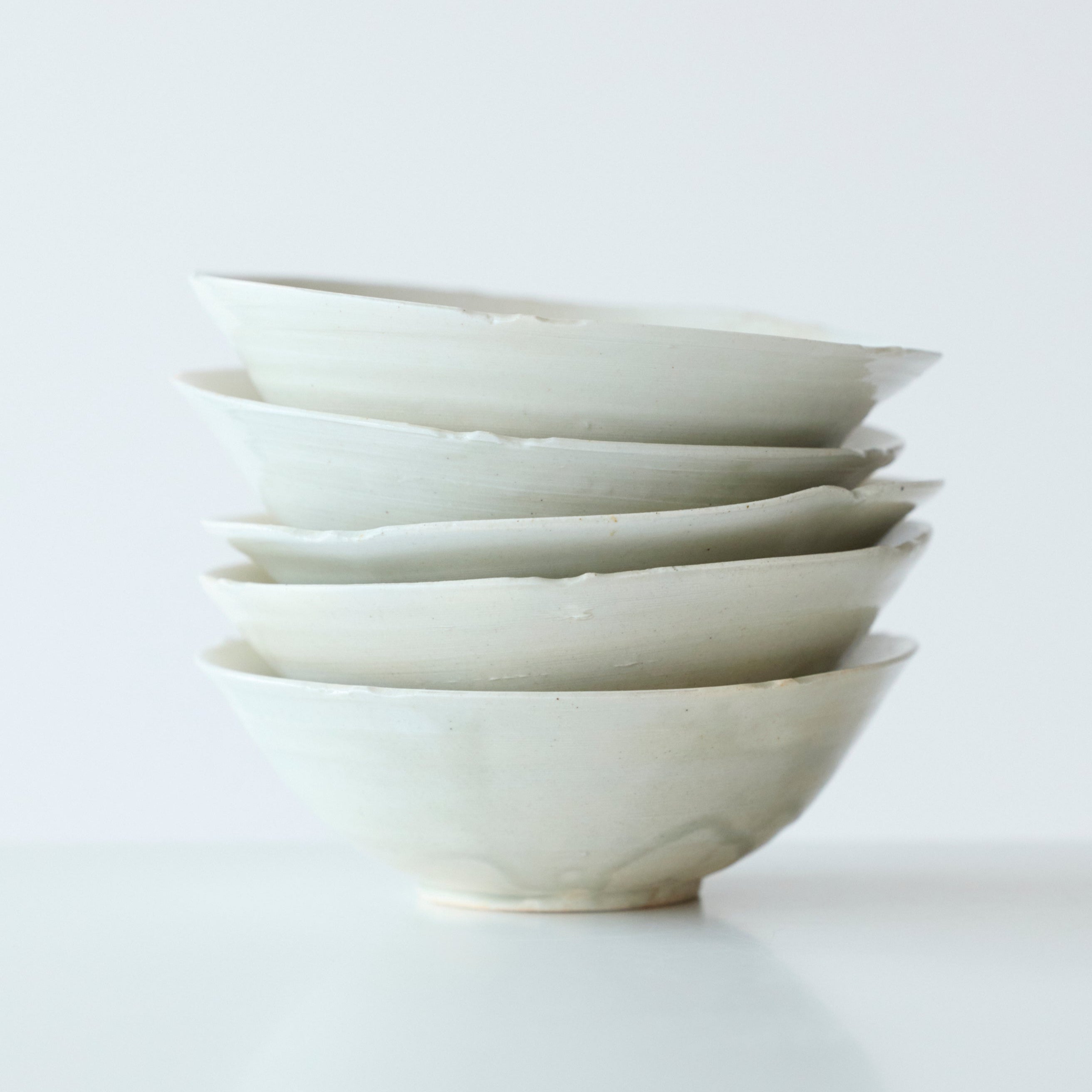 12 白瓷輪花小鉢