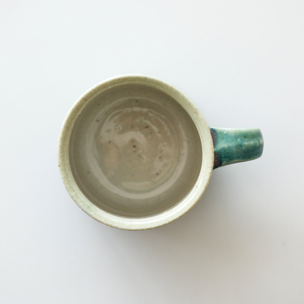 29 織部釉 鎬CUP