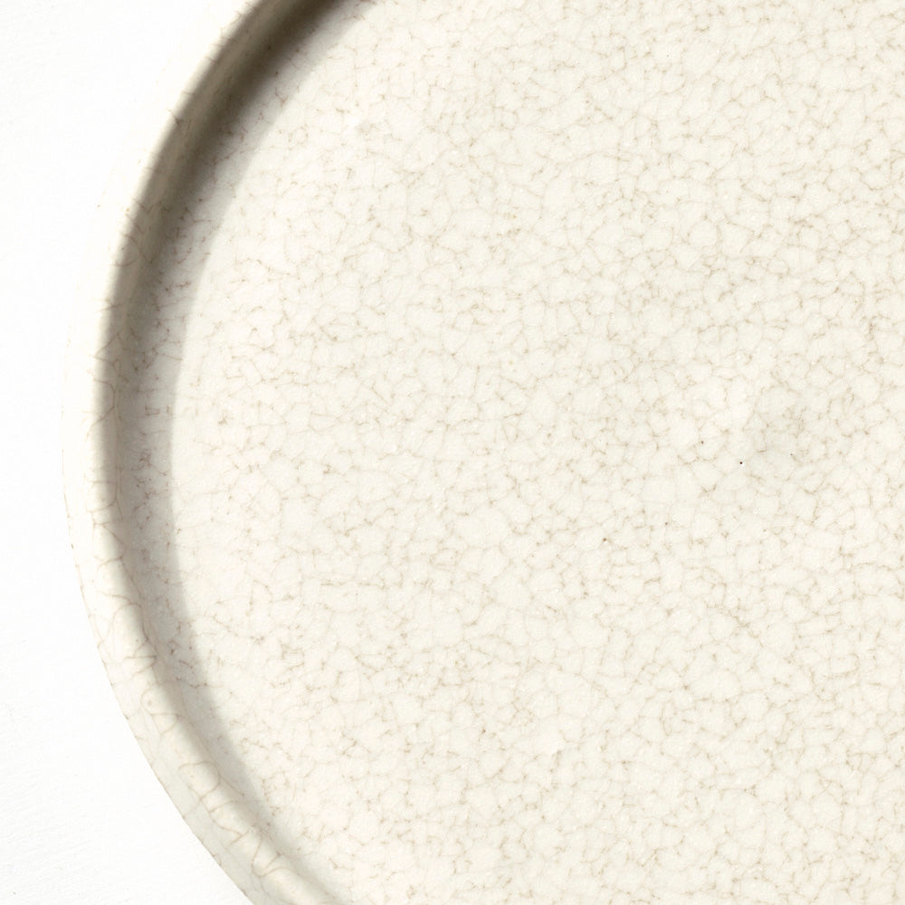 208 平皿 白(貫入) 15cm