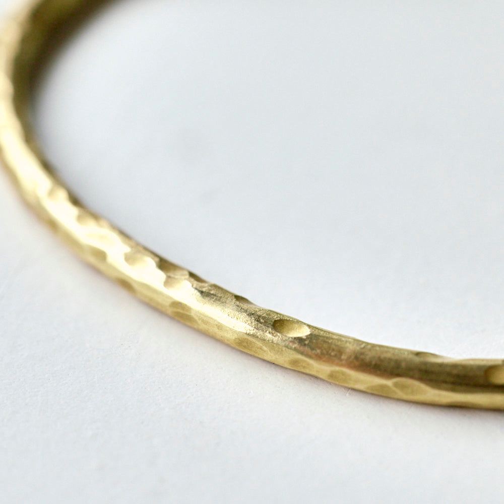 76 バングル/真鍮 鎚目・甲丸