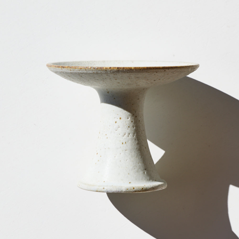 20 4寸高台皿 粉引