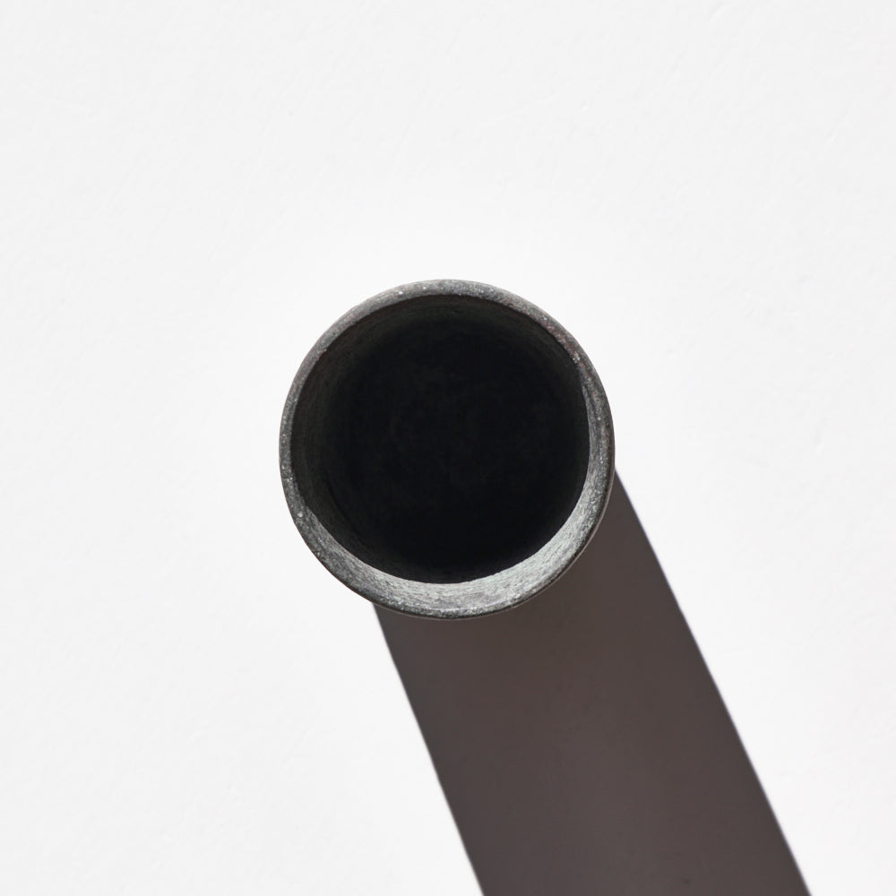 28 炻器 筒杯 / 緑青