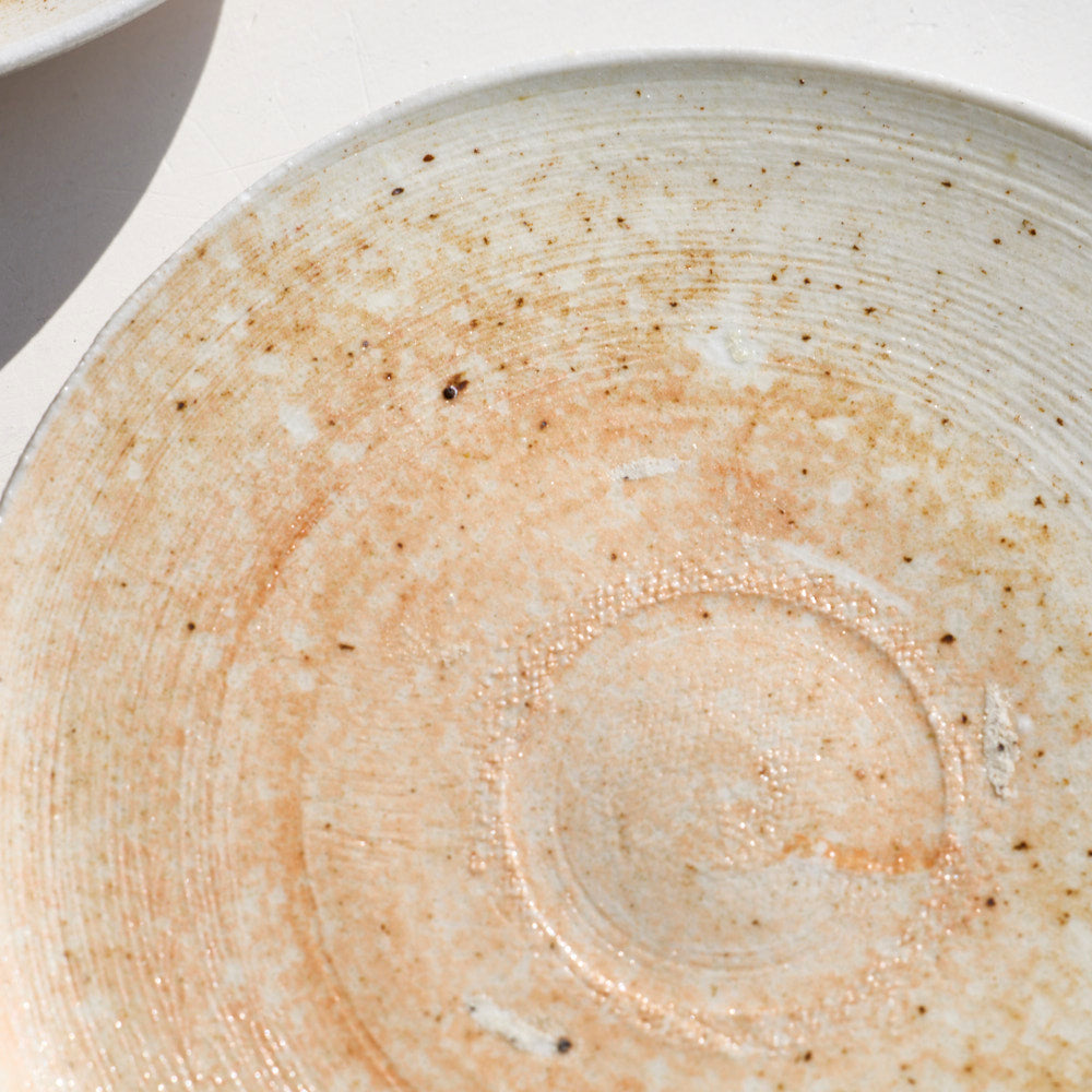 85 白瓷焼締小皿