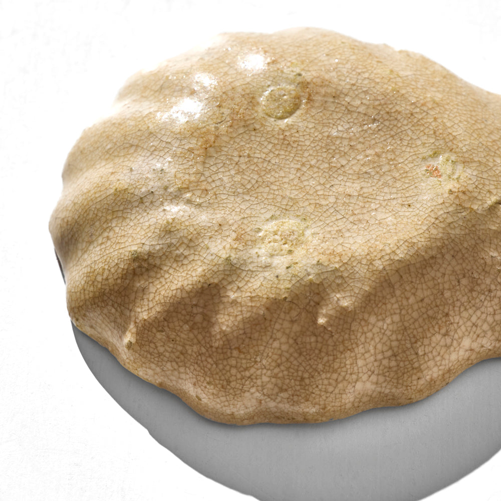 71 灰釉貝がら小皿