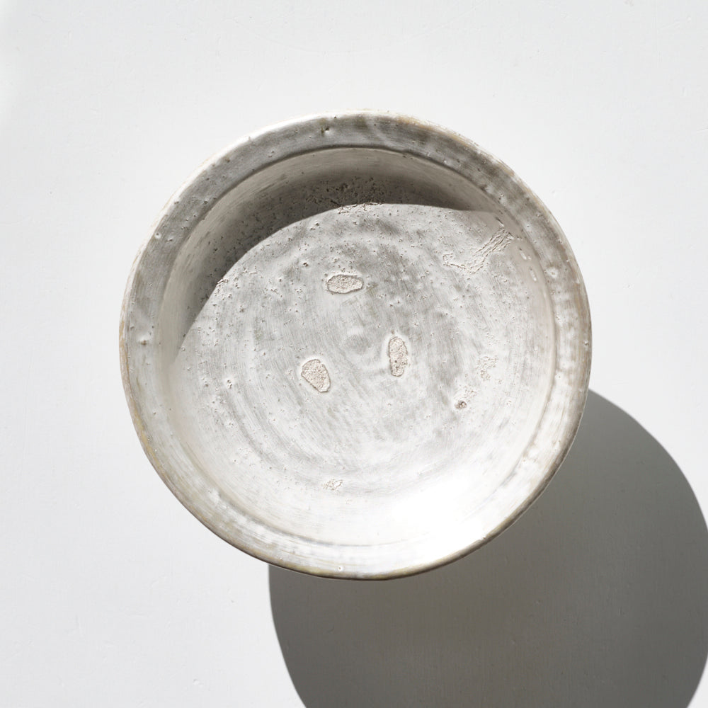 48 銀磁6寸6角高台リム皿