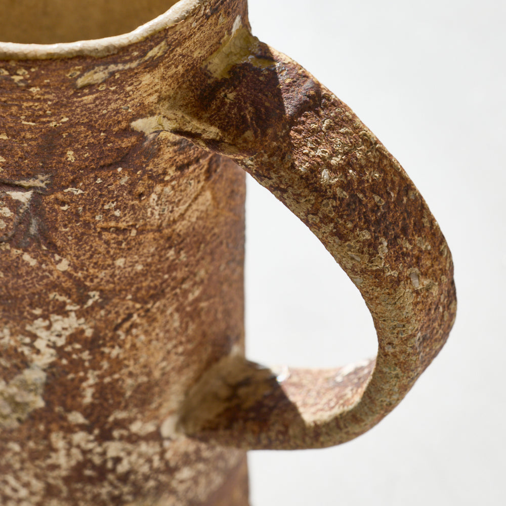 78 土化粧筒形ピッチャー(赤)