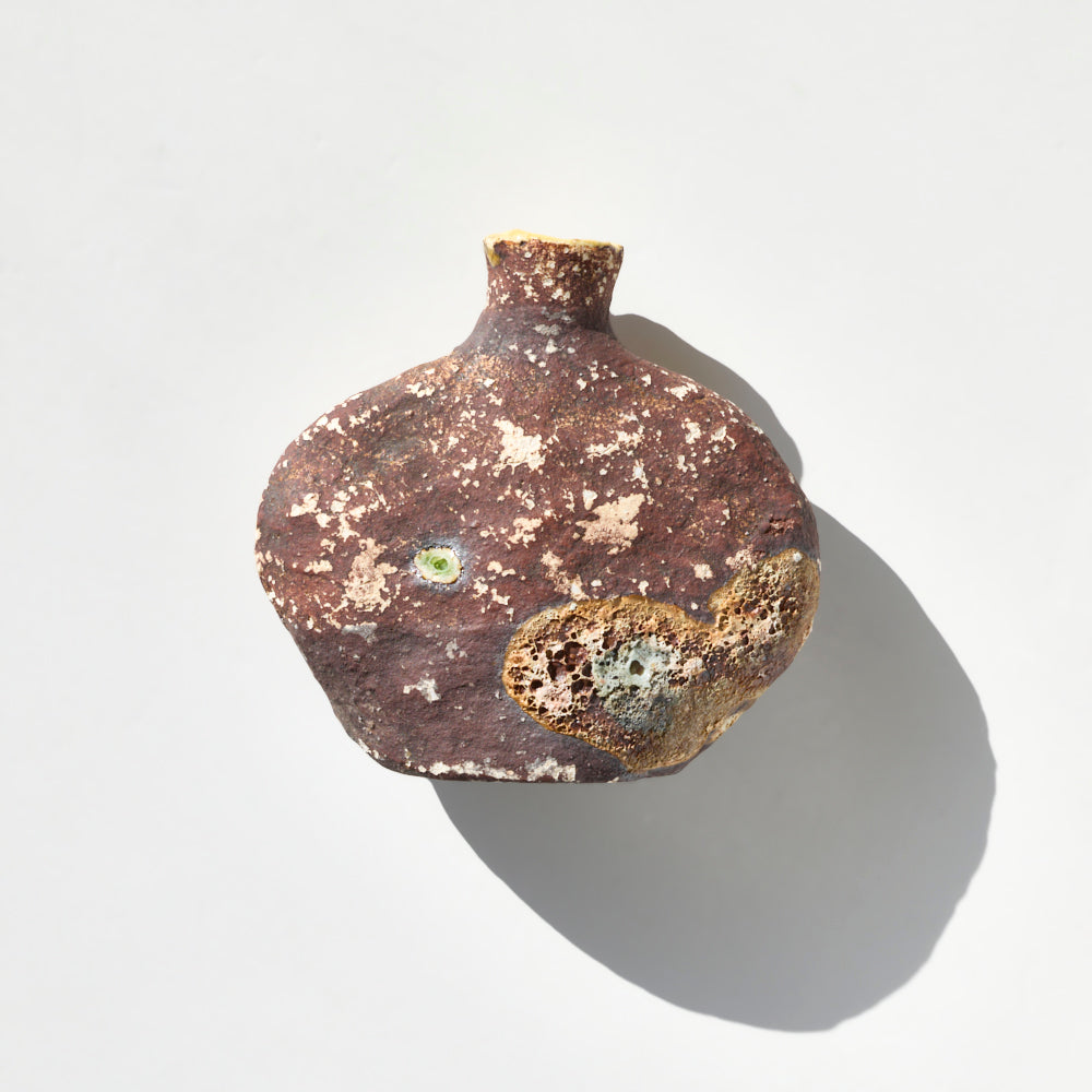 82 土化粧扁壺(赤)