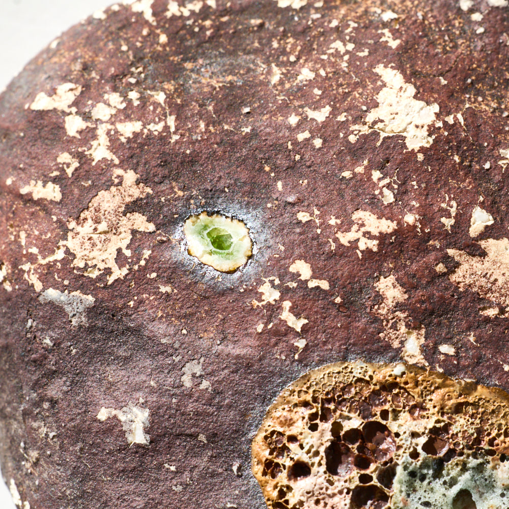 82 土化粧扁壺(赤)