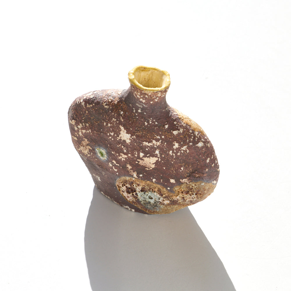 82 土化粧扁壺(赤)