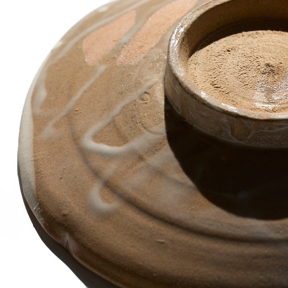 11 無地刷毛目四方六寸皿