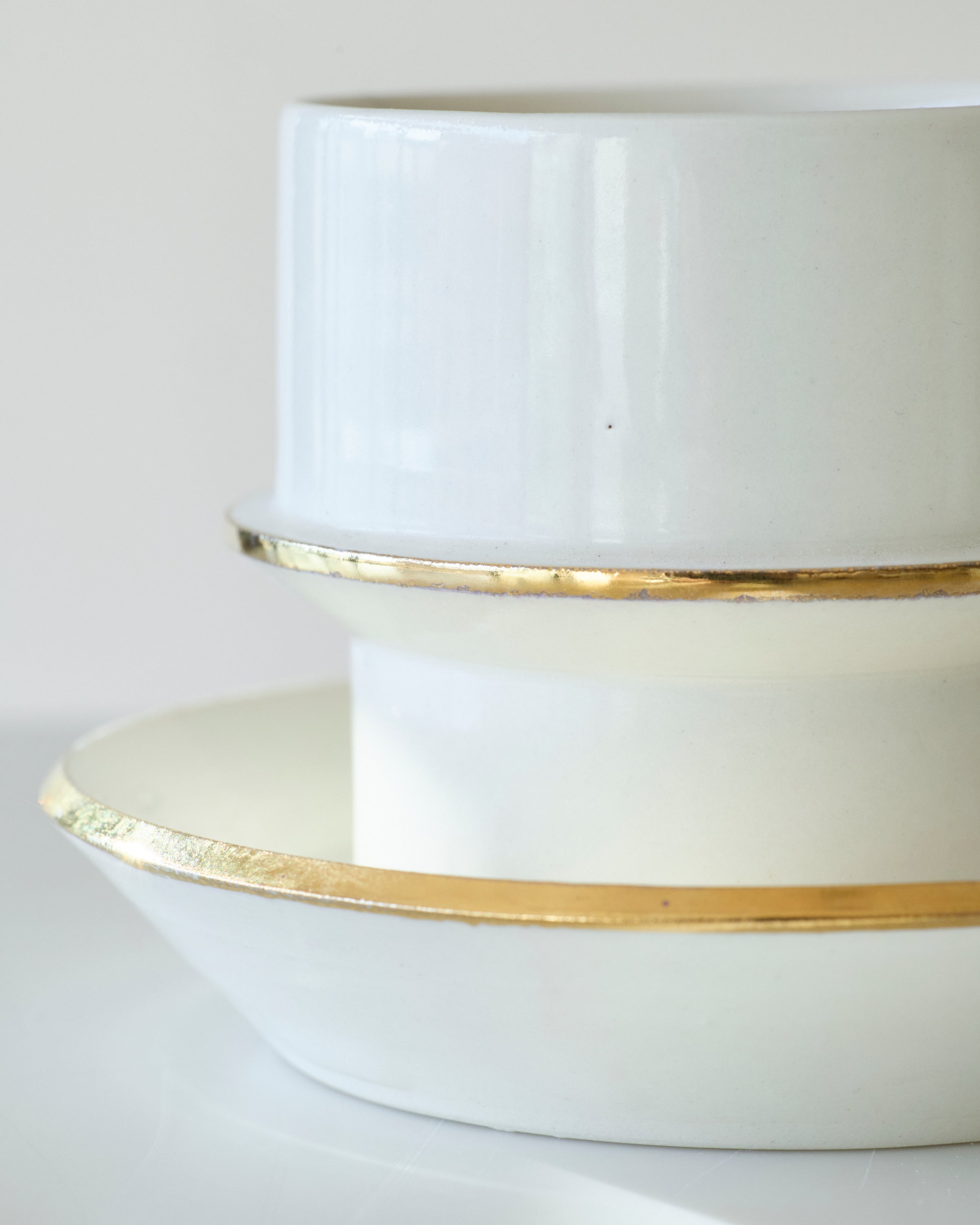 22 スタッキング コーヒー C/S (gold rim)