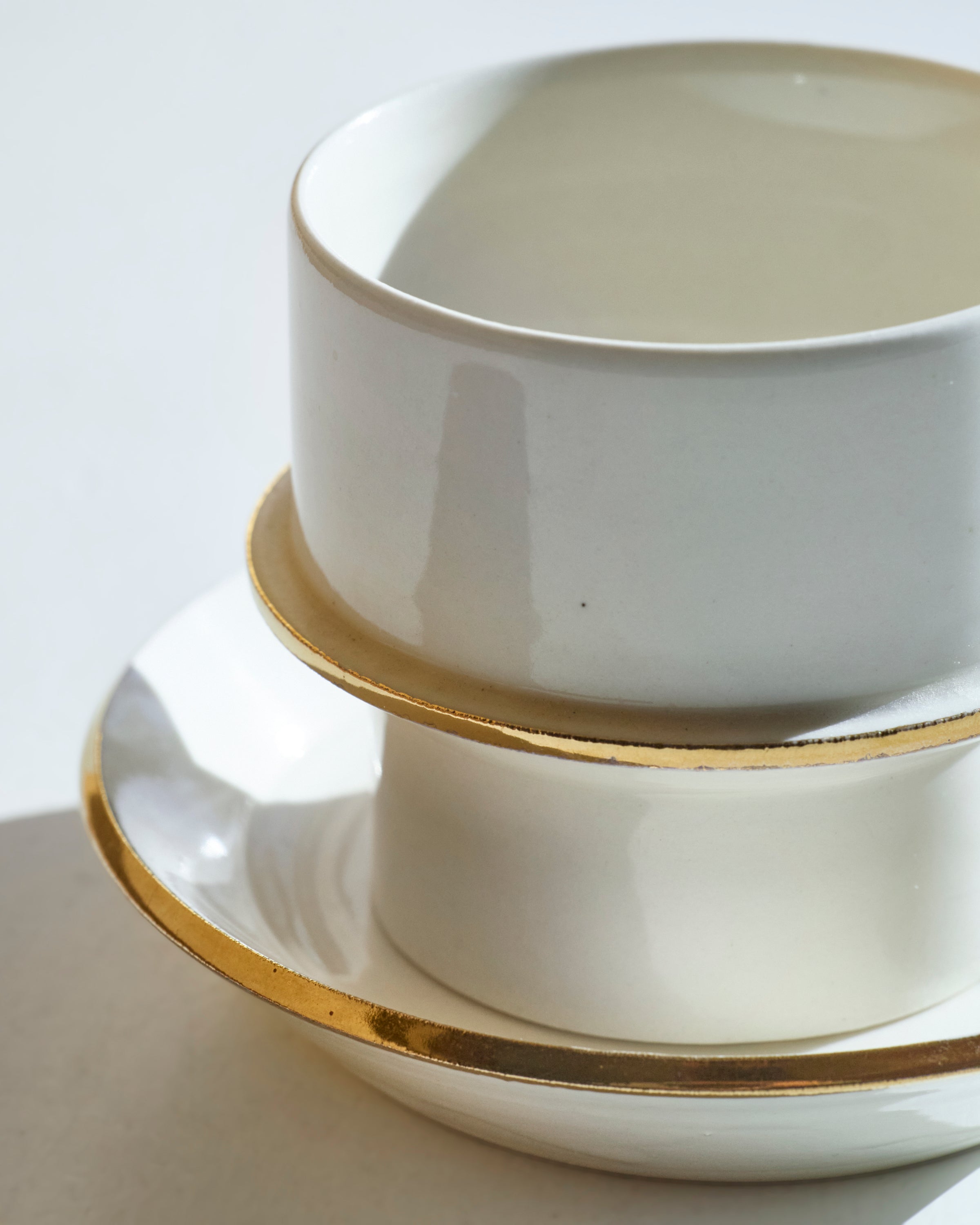 22 スタッキング コーヒー C/S (gold rim)
