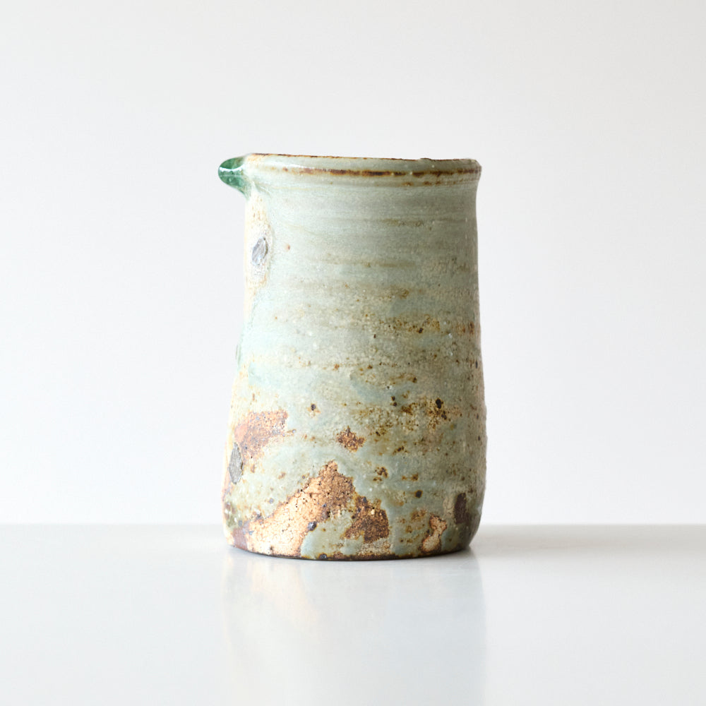 15B 荒ヒビ灰粉引花入れ