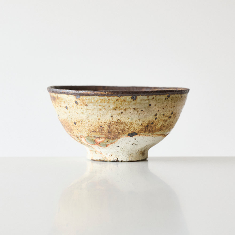 19B 荒ヒビ灰粉引 飯碗