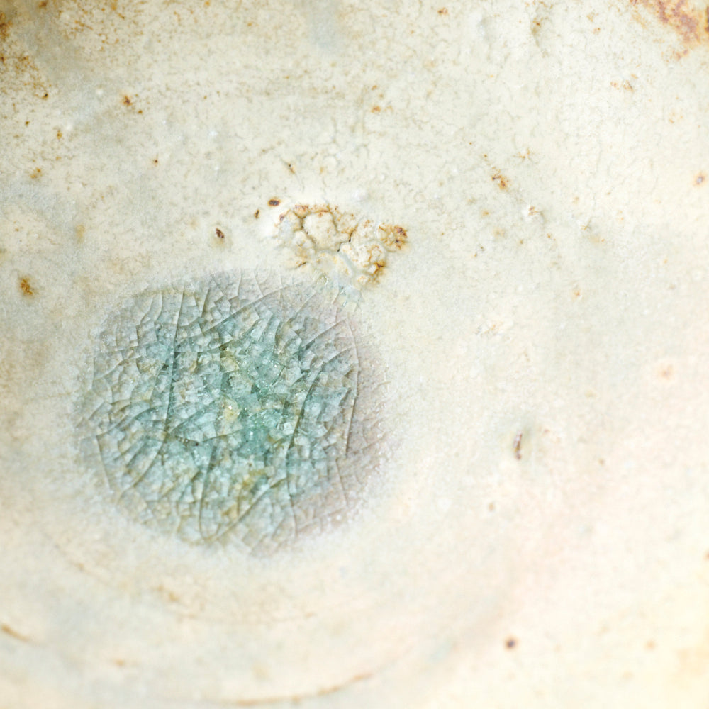 16 荒ヒビ灰粉引皿