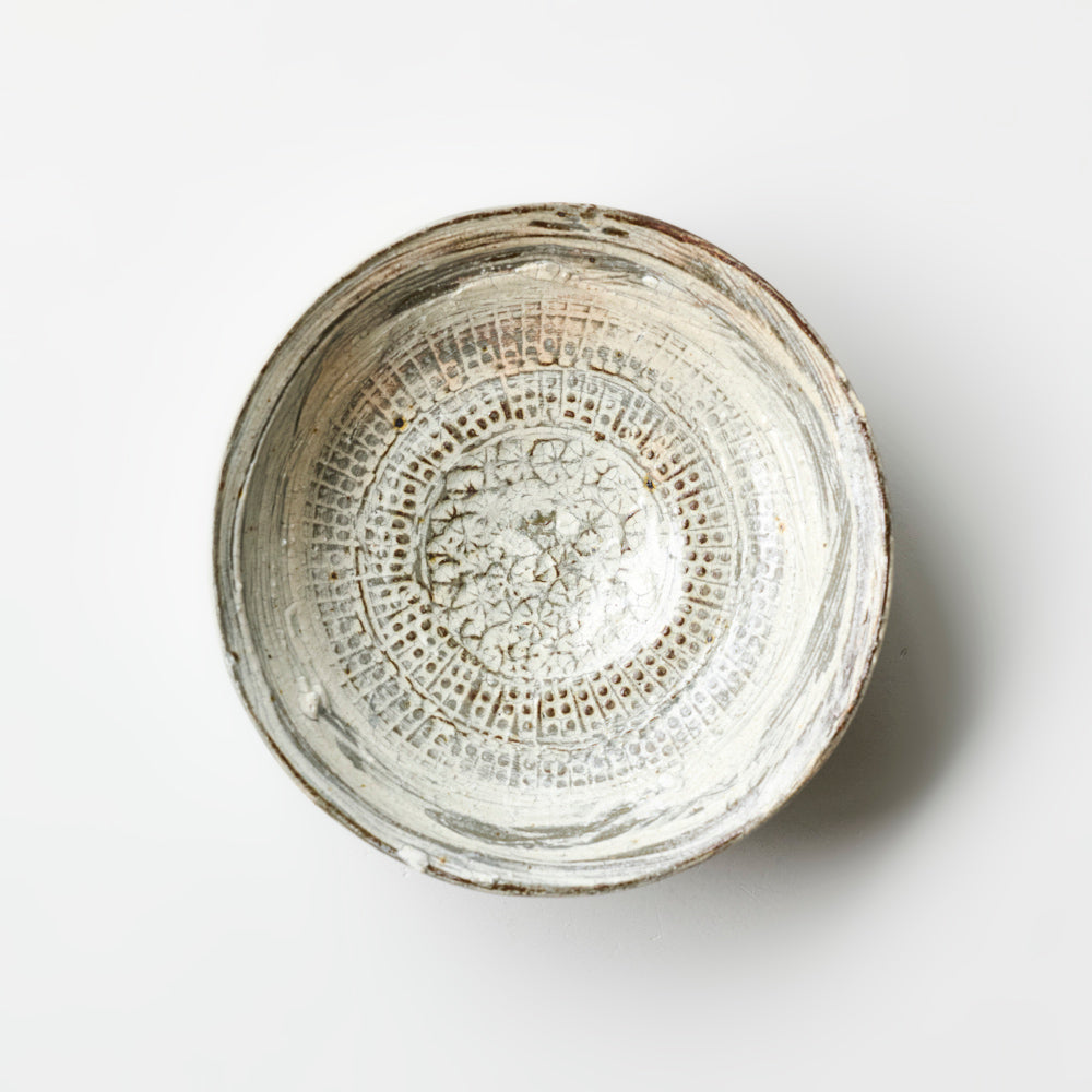 22A ヒビ印花三島皿 5.5寸