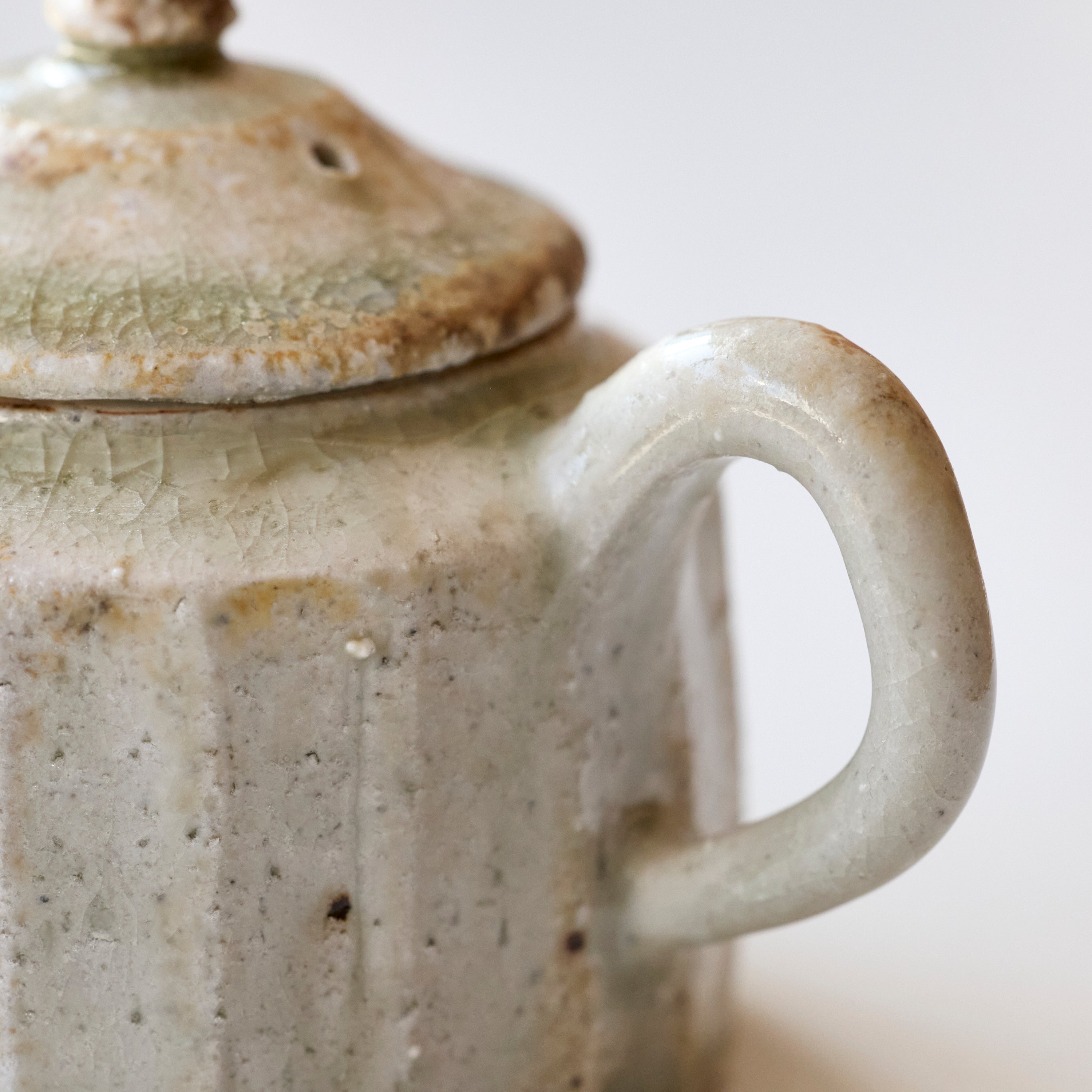 Mimosa ash glaze kyusu