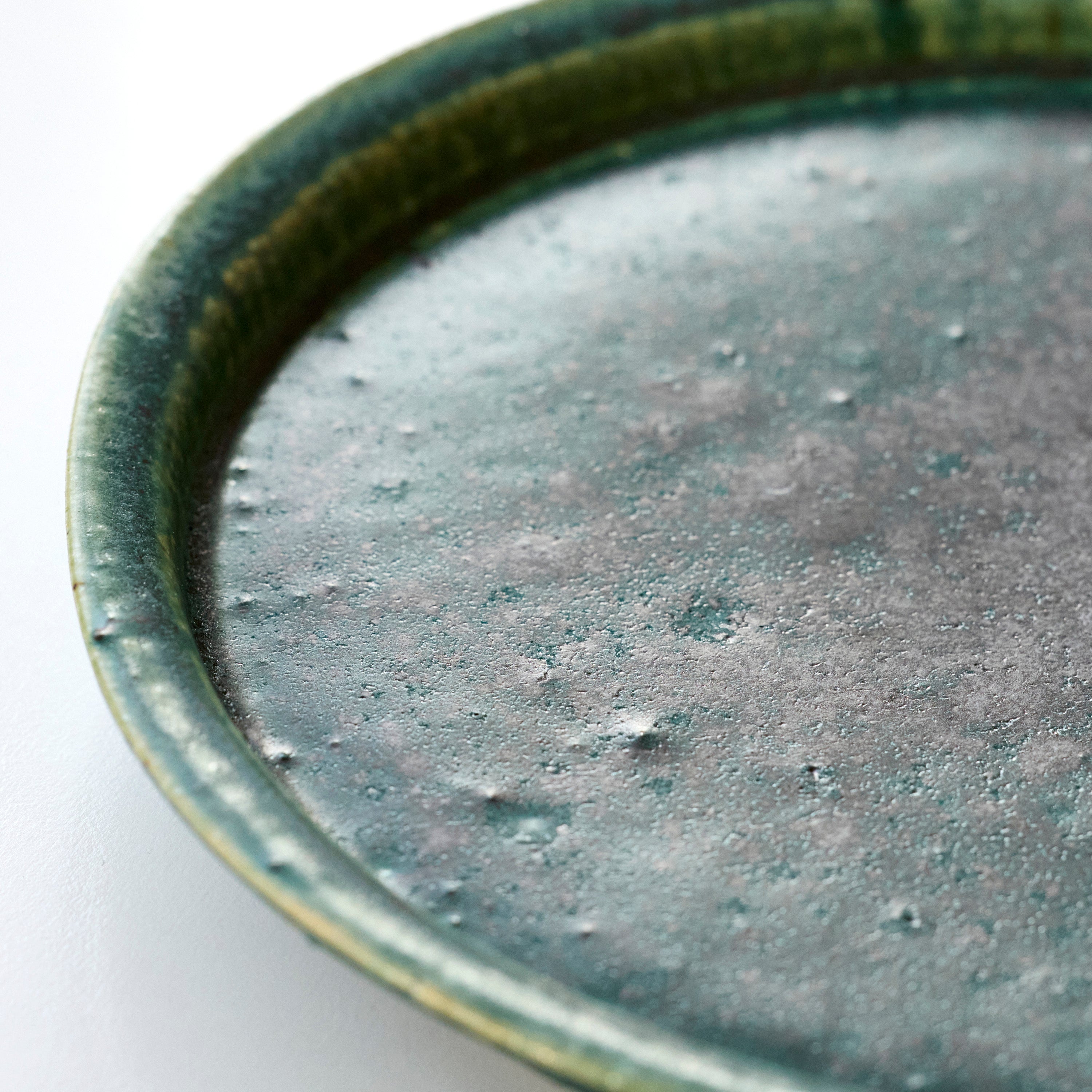 Oribe Glaze Cup and Saucer