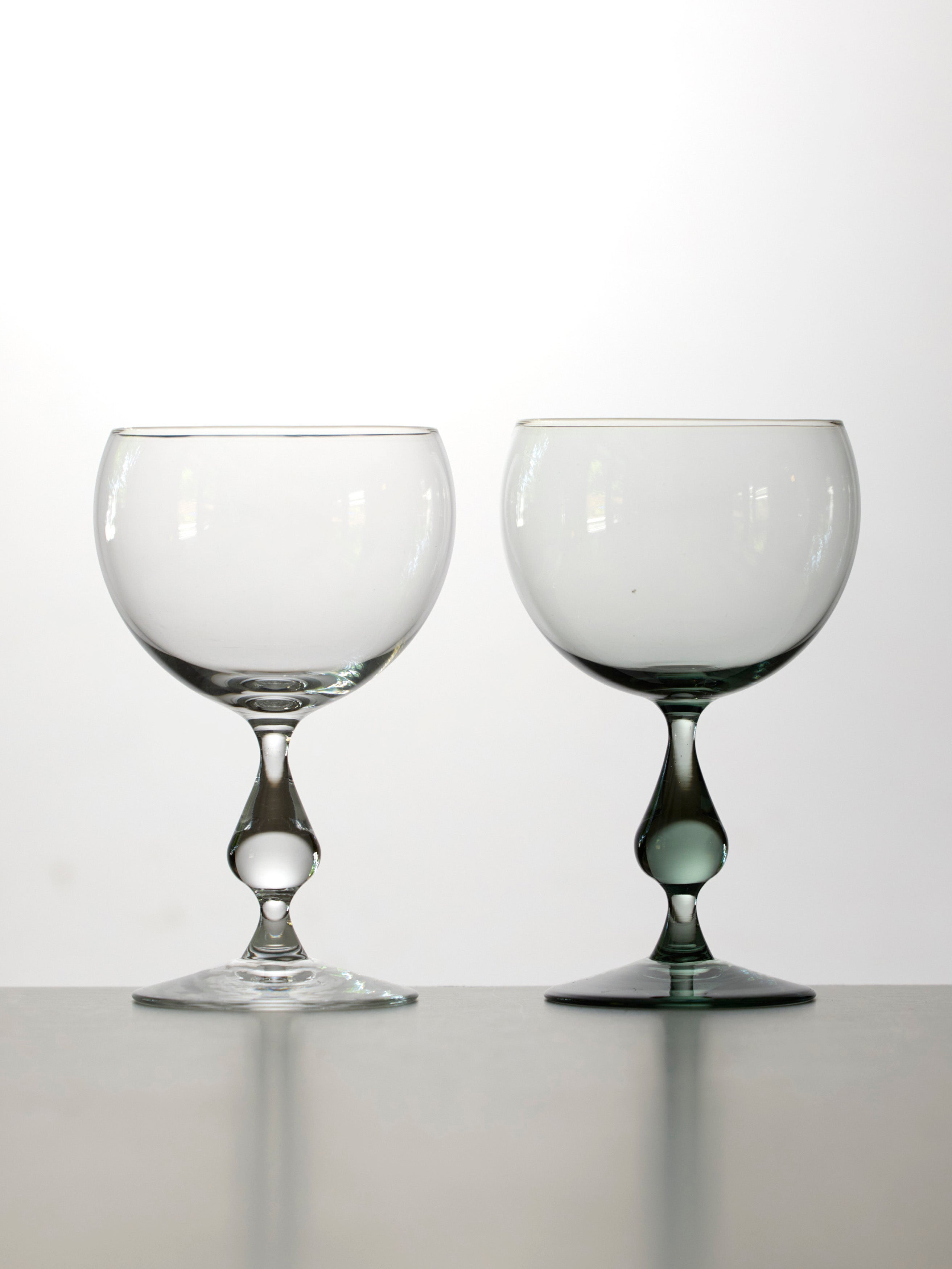 18 dropstem glass:丸 (グレー)