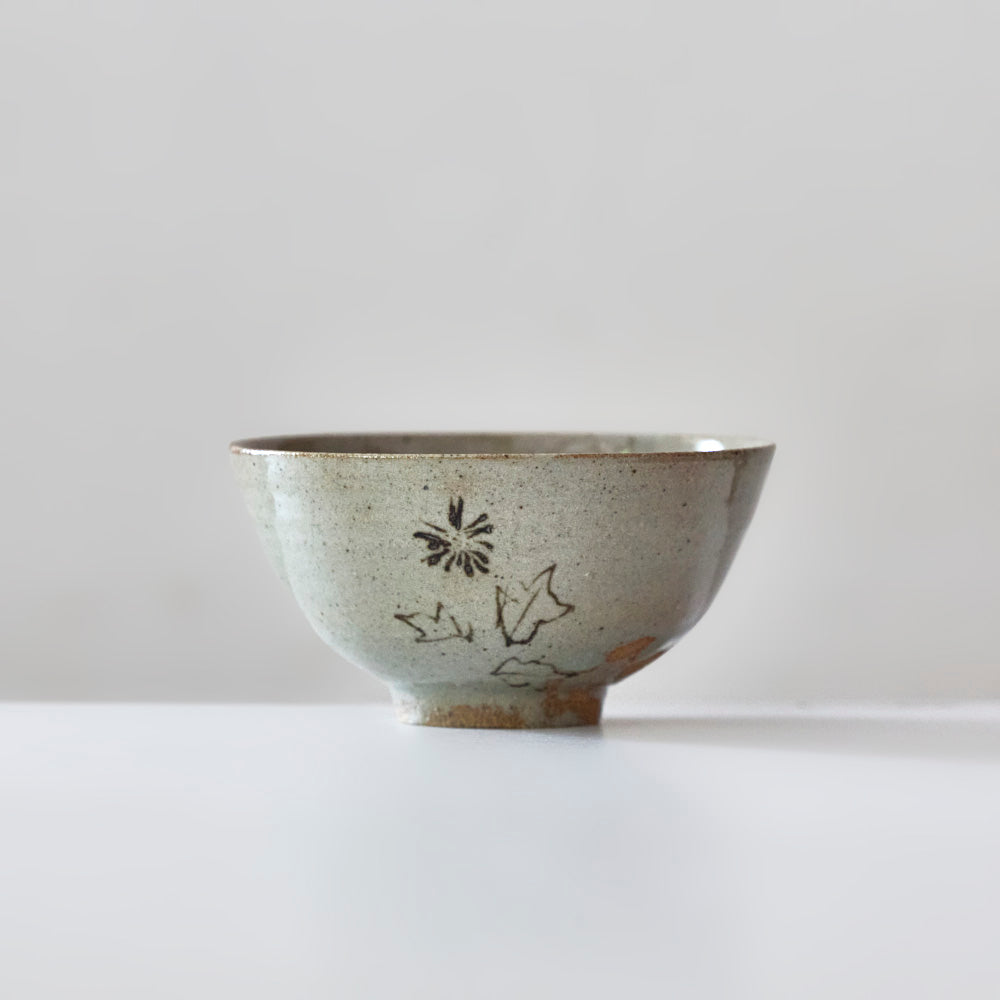 Painted Karatsu tea bowl
