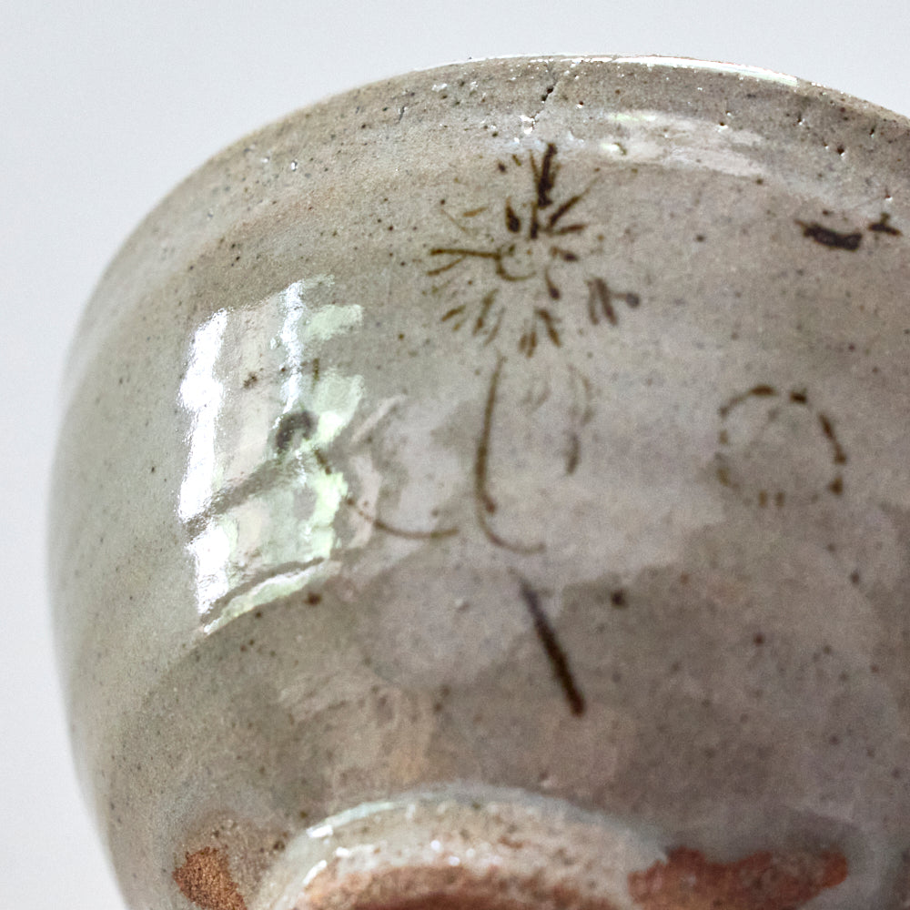 Painted Karatsu tea bowl