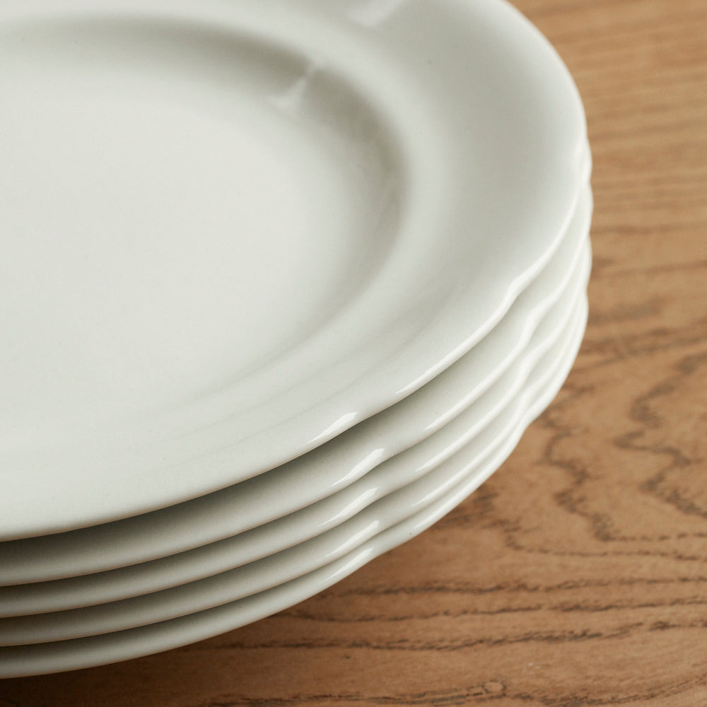 Paperwhite Flower Rim Plate M