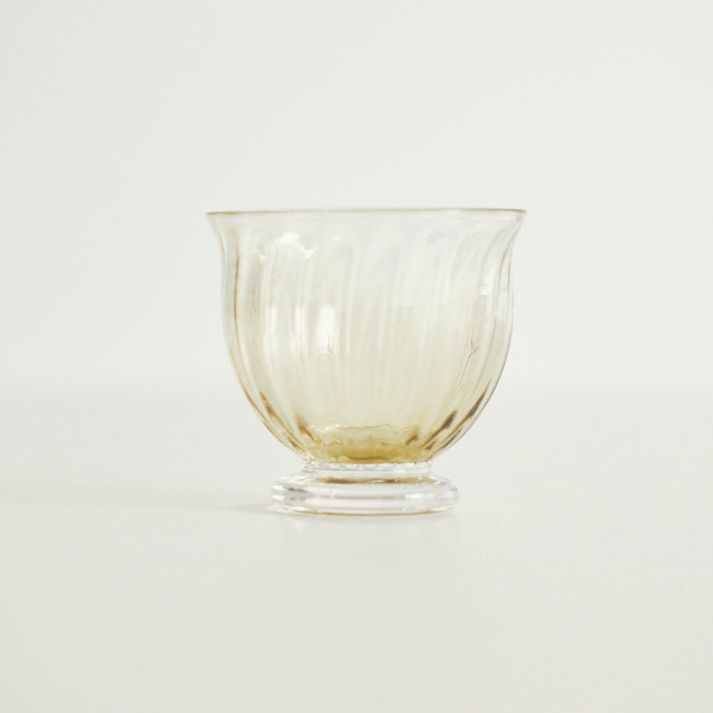 30 "Hanakage" Sake Cup (Round) Amber