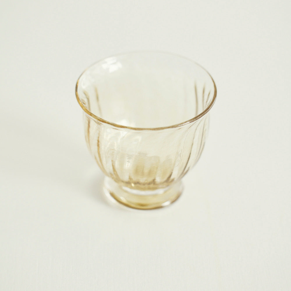 30 "Hanakage" Sake Cup (Round) Amber