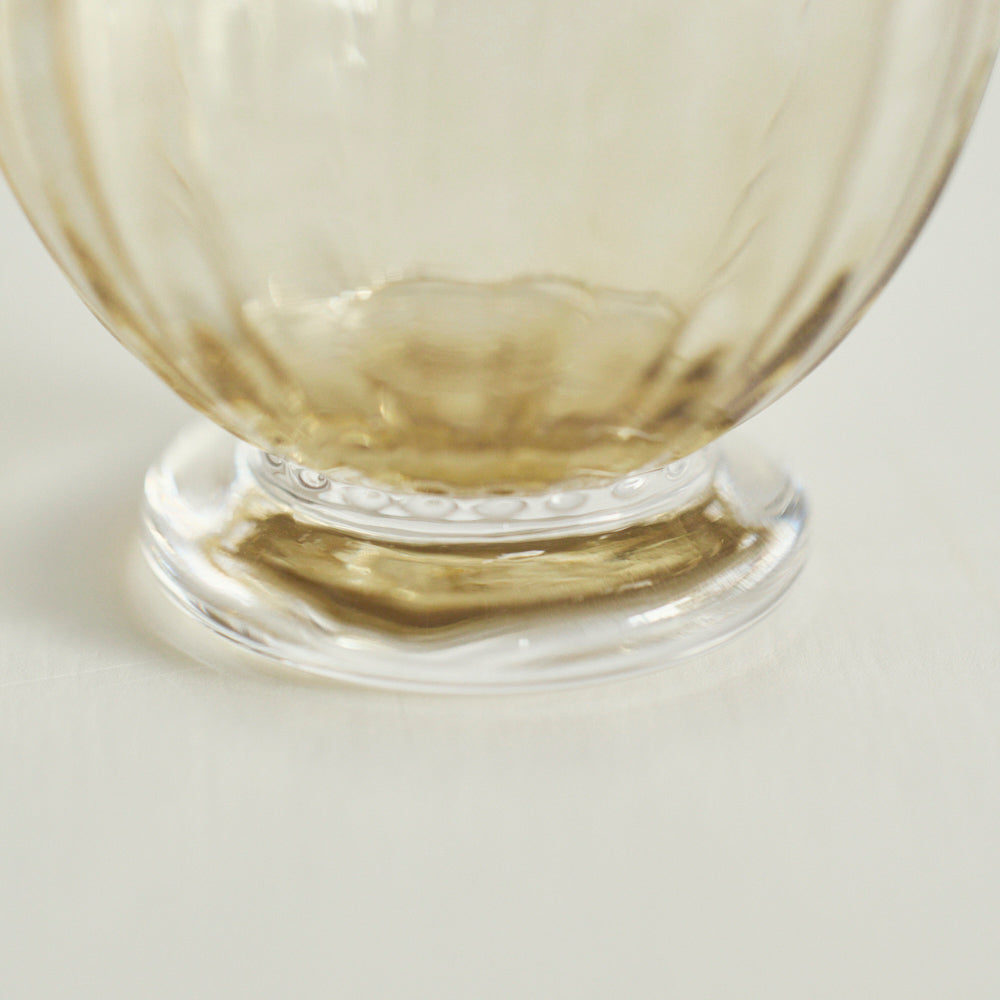 30 "Hanakage" Sake Cup (Round) Amber