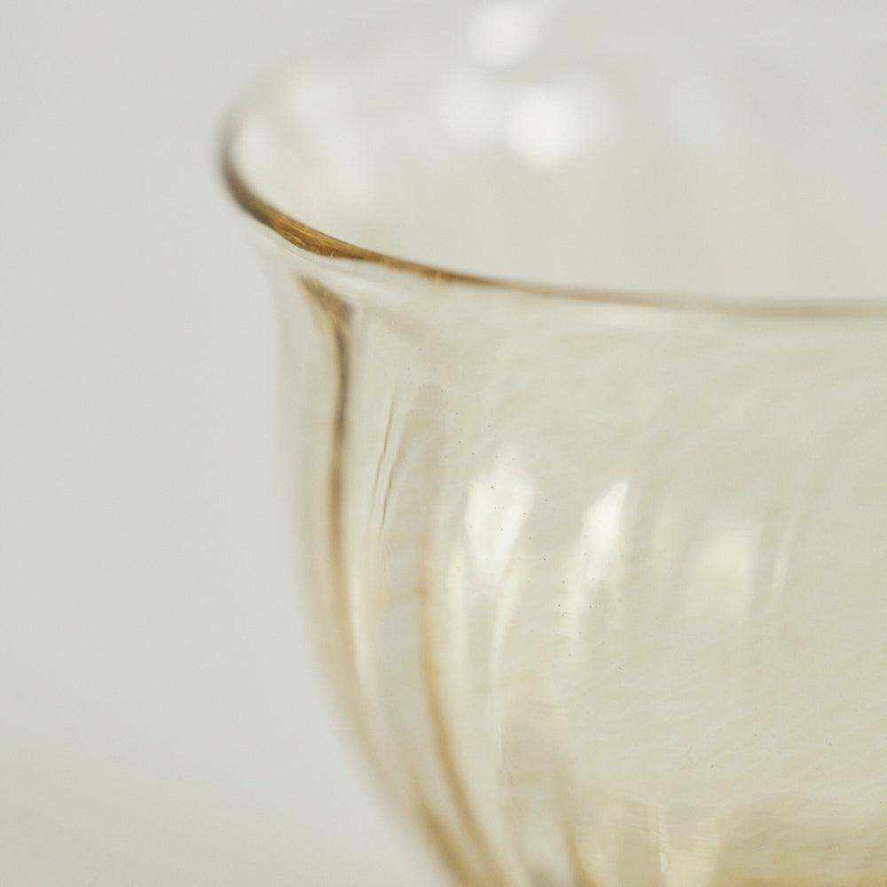 30 "Hanakage" Sake Cup (Round) Amber