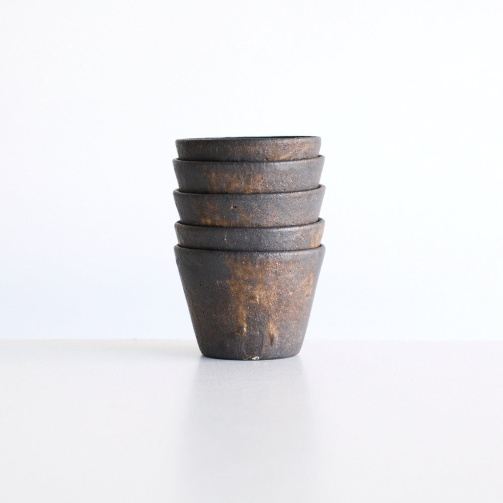 02 そばちょこ(大) 黒釉