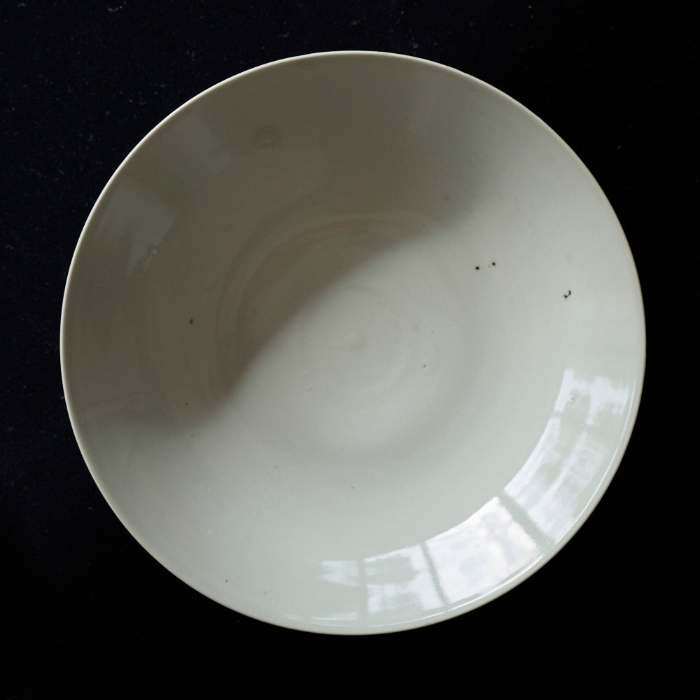 12 Ash covered white porcelain flower bowl 7 sun