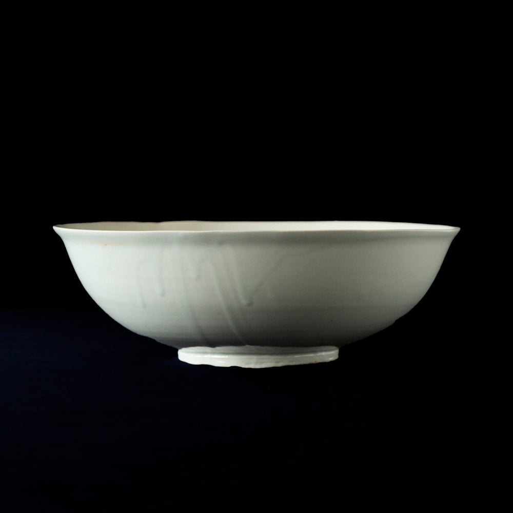 12 Ash covered white porcelain flower bowl 7 sun