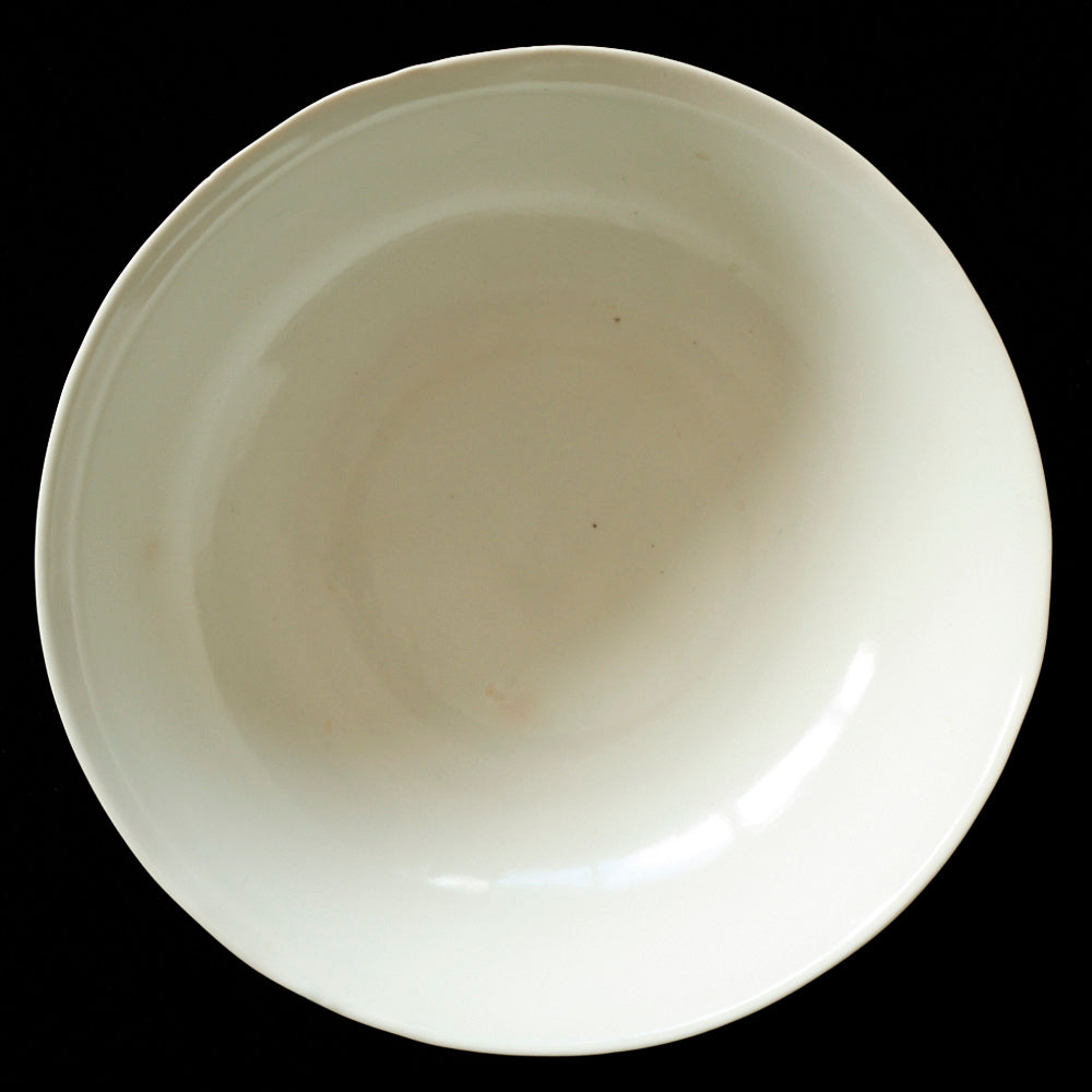 12 Ash covered white porcelain flower bowl 7 sun