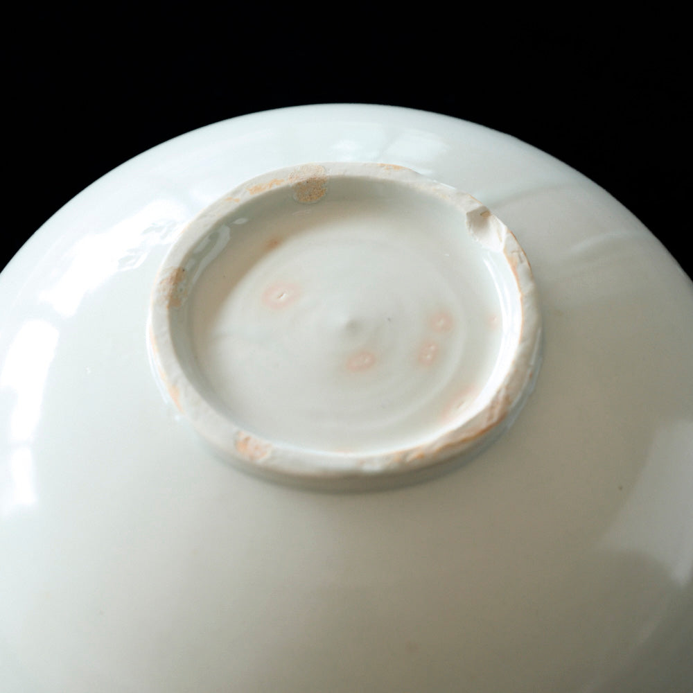 12 Ash covered white porcelain flower bowl 7 sun