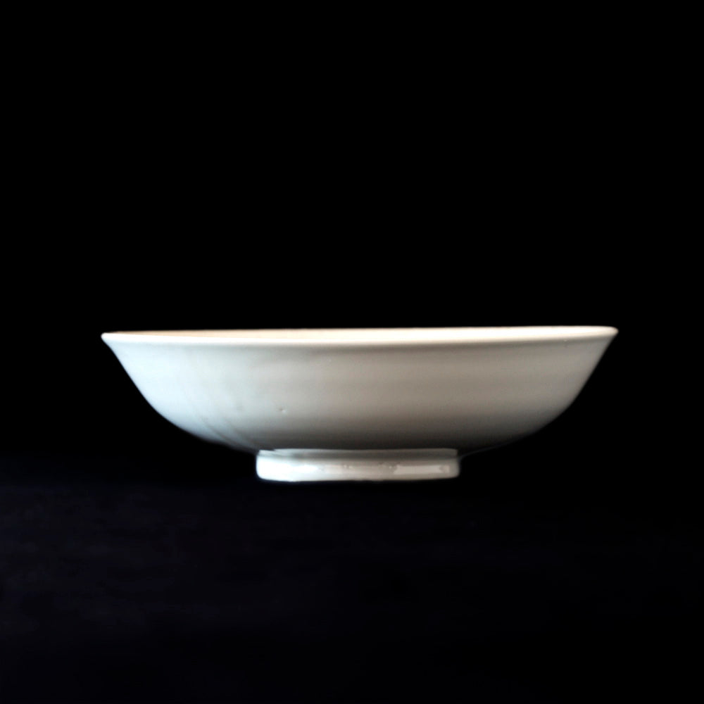 12 Ash covered white porcelain flower bowl 7 sun