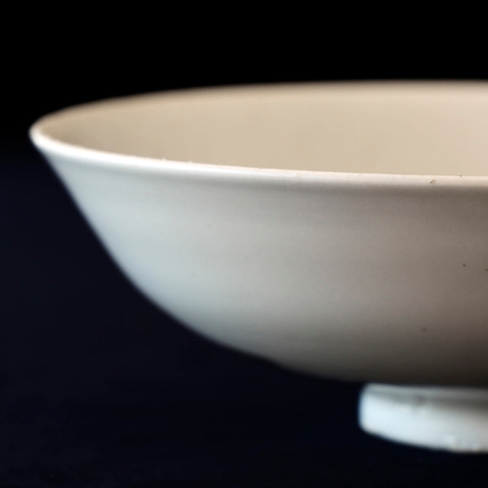 12 Ash covered white porcelain flower bowl 7 sun