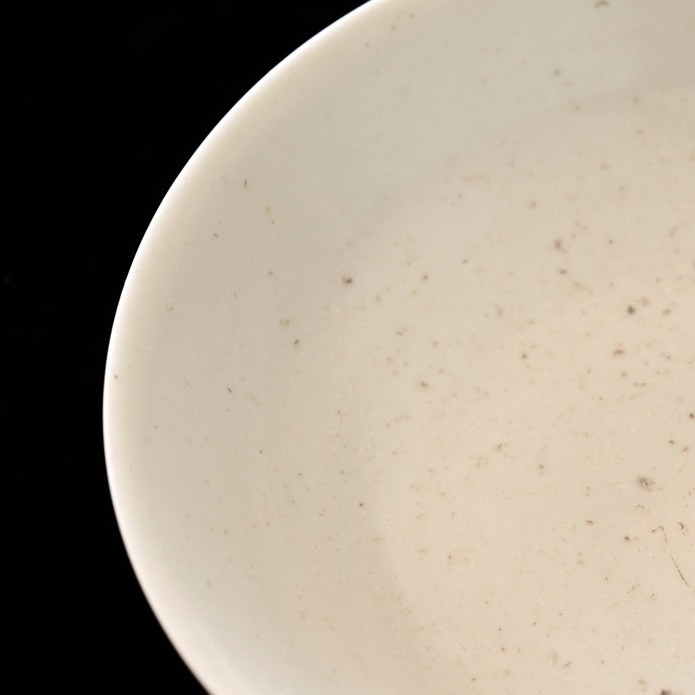 12 Ash covered white porcelain flower bowl 7 sun