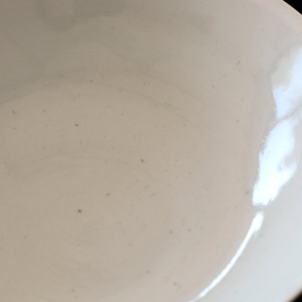 12 Ash covered white porcelain flower bowl 7 sun