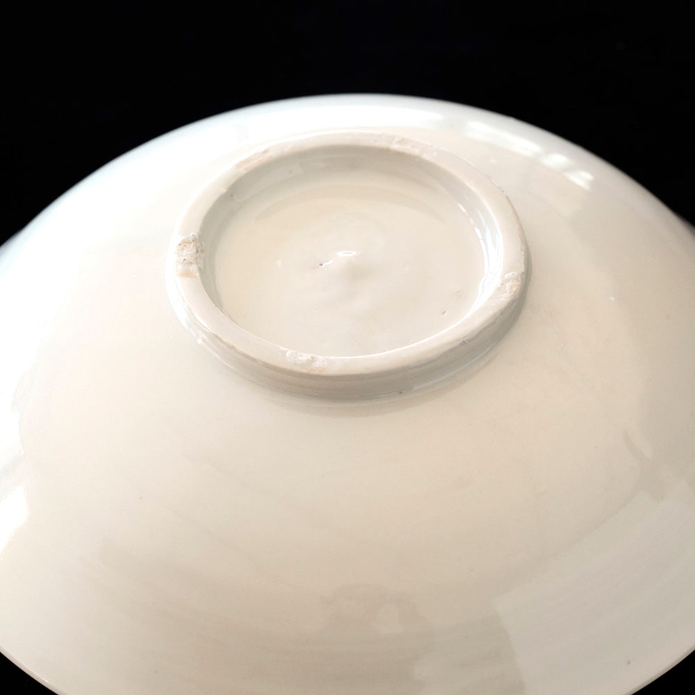 12 Ash covered white porcelain flower bowl 7 sun