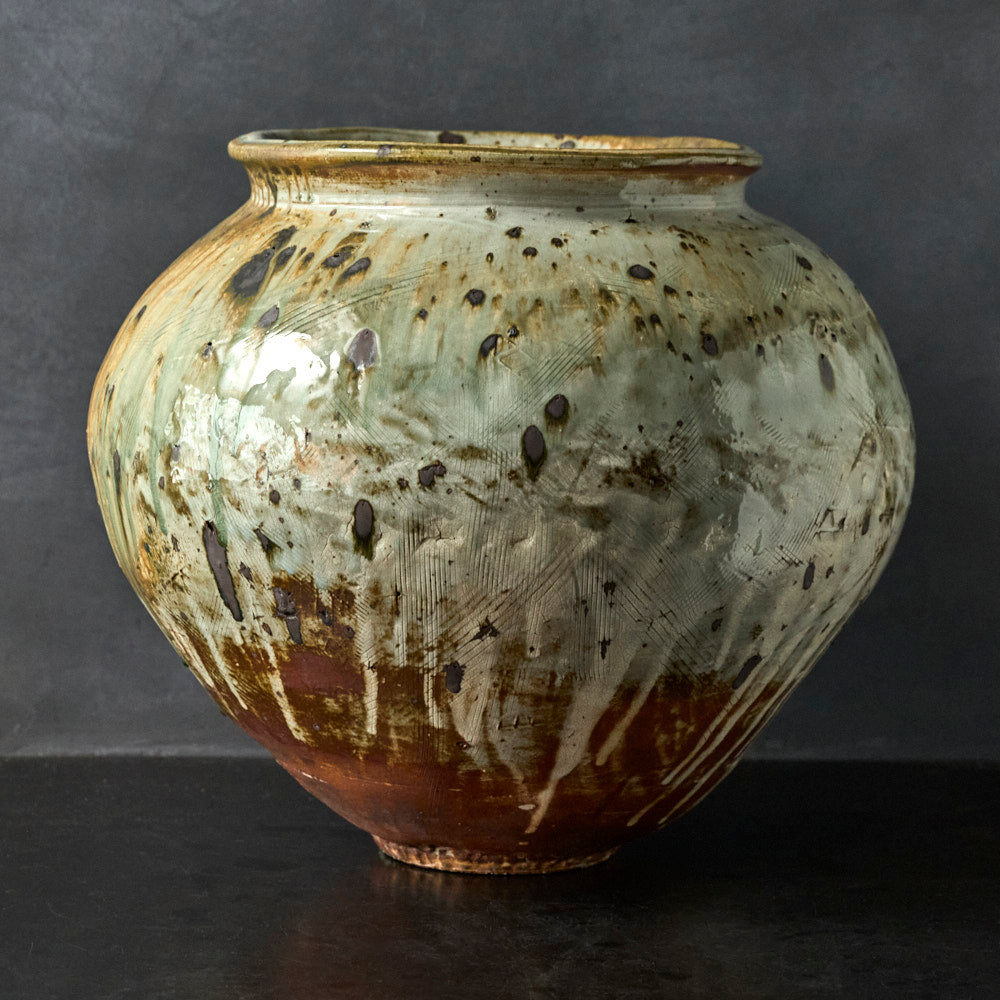 01 灰かむり粉引大壺