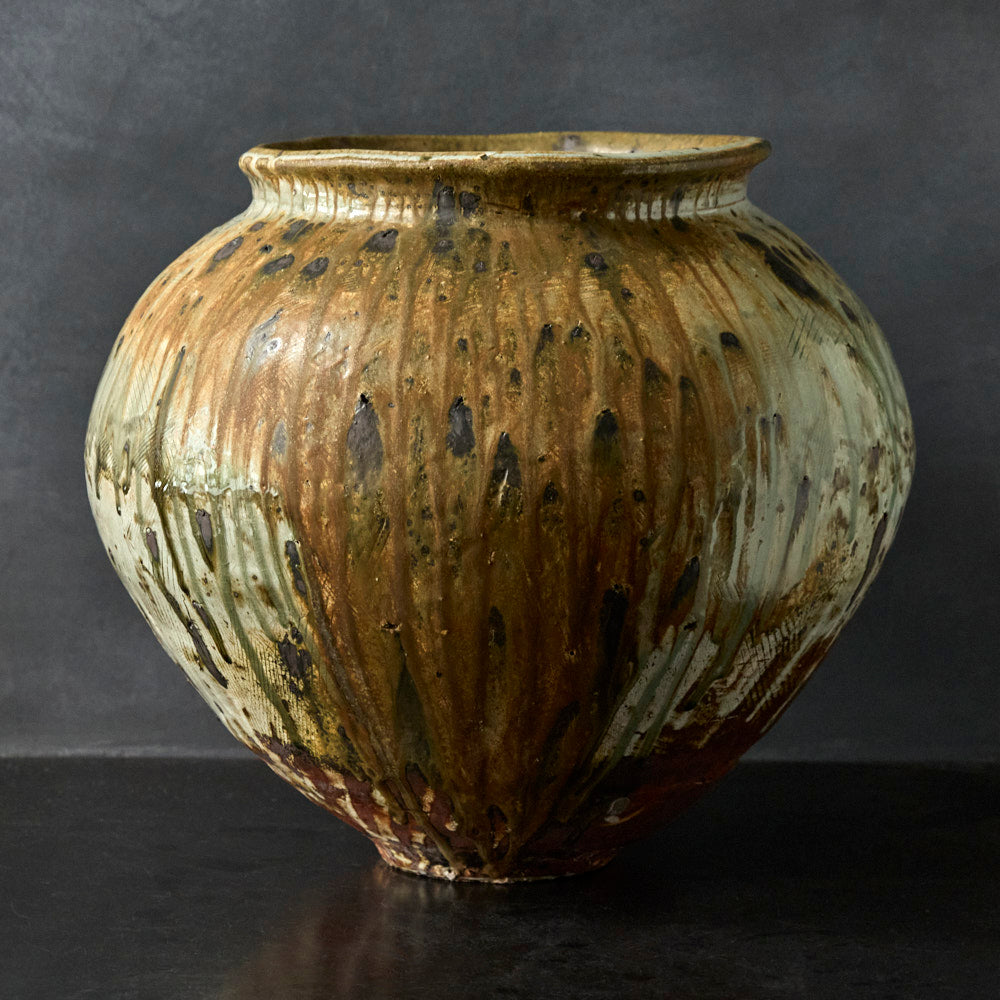 01 灰かむり粉引大壺