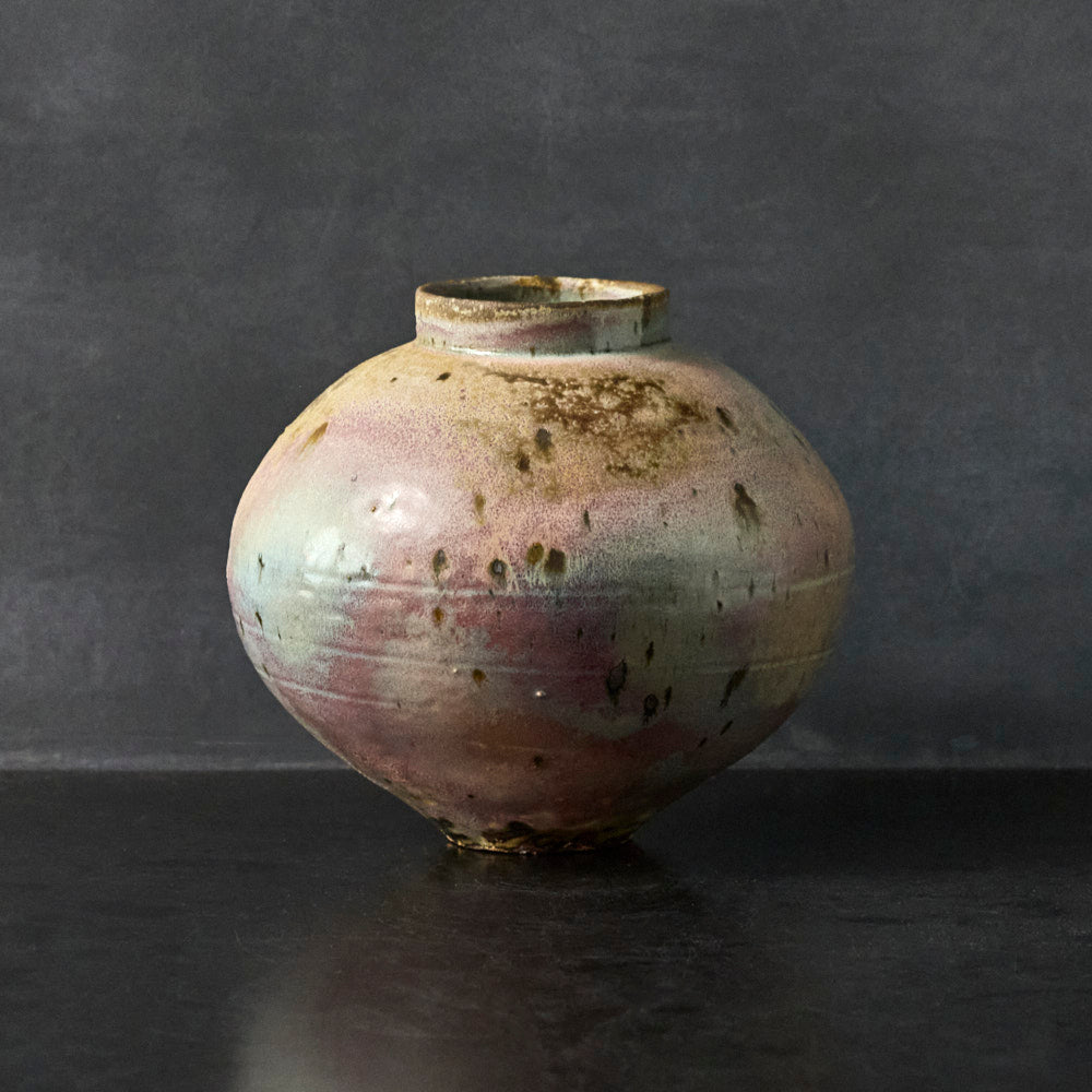 07 梨灰釉窯変壺