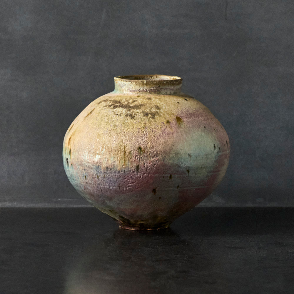 07 梨灰釉窯変壺