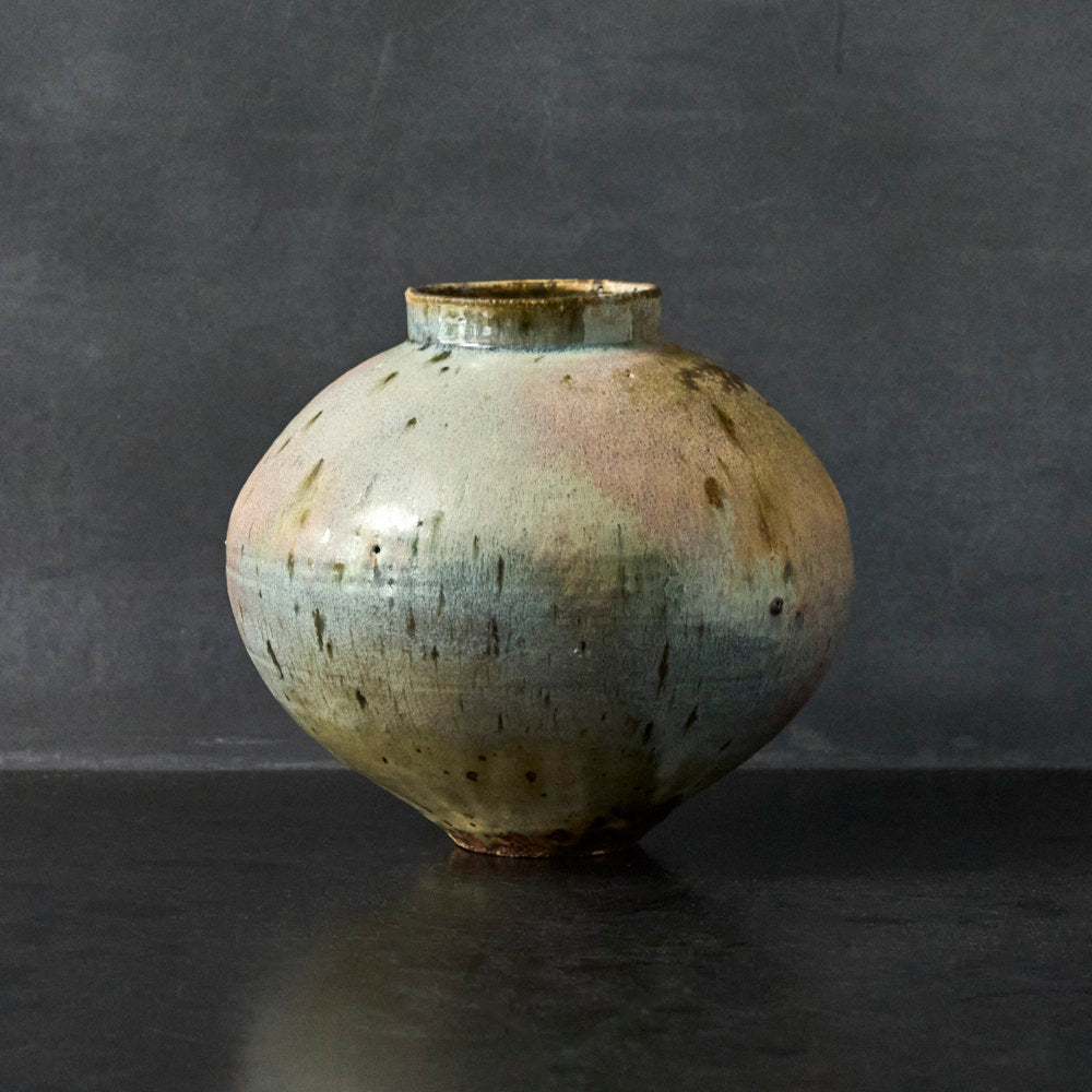 07 梨灰釉窯変壺